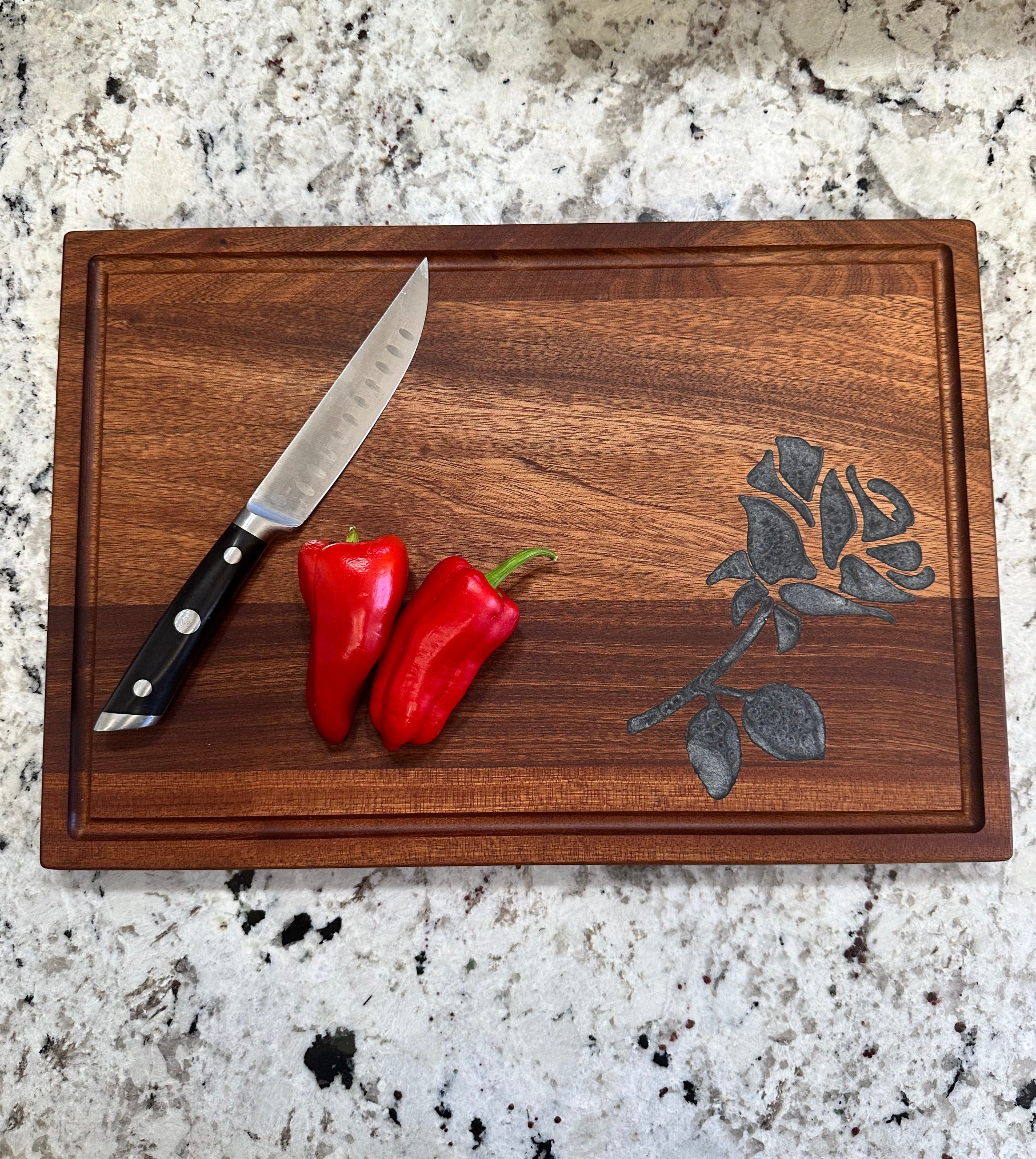 Decorative and Functional Epoxy Inlayed on sale Cutting Board